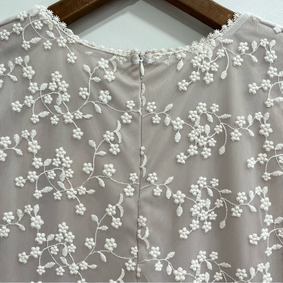 Arula cream floral lace nude underlay maxi dress wedding formal shower NEW - Picture 8 of 12